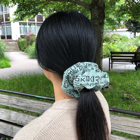 Chouchou Coréen Pochette Discrète - Vert
