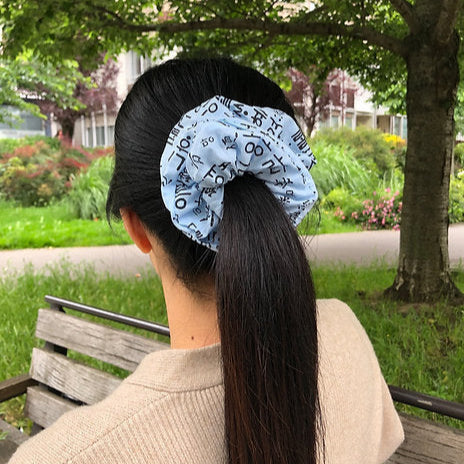Chouchou Coréen Pochette Discrète - Bleu