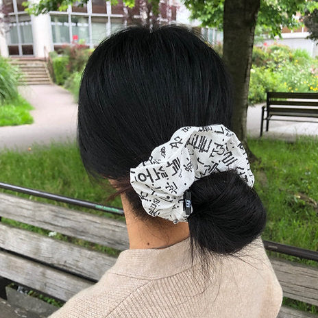 Chouchou Coréen Pochette Discrète - Blanc