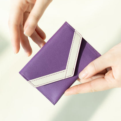 porte cartes inspiré de hanbok, cuir vache, simple