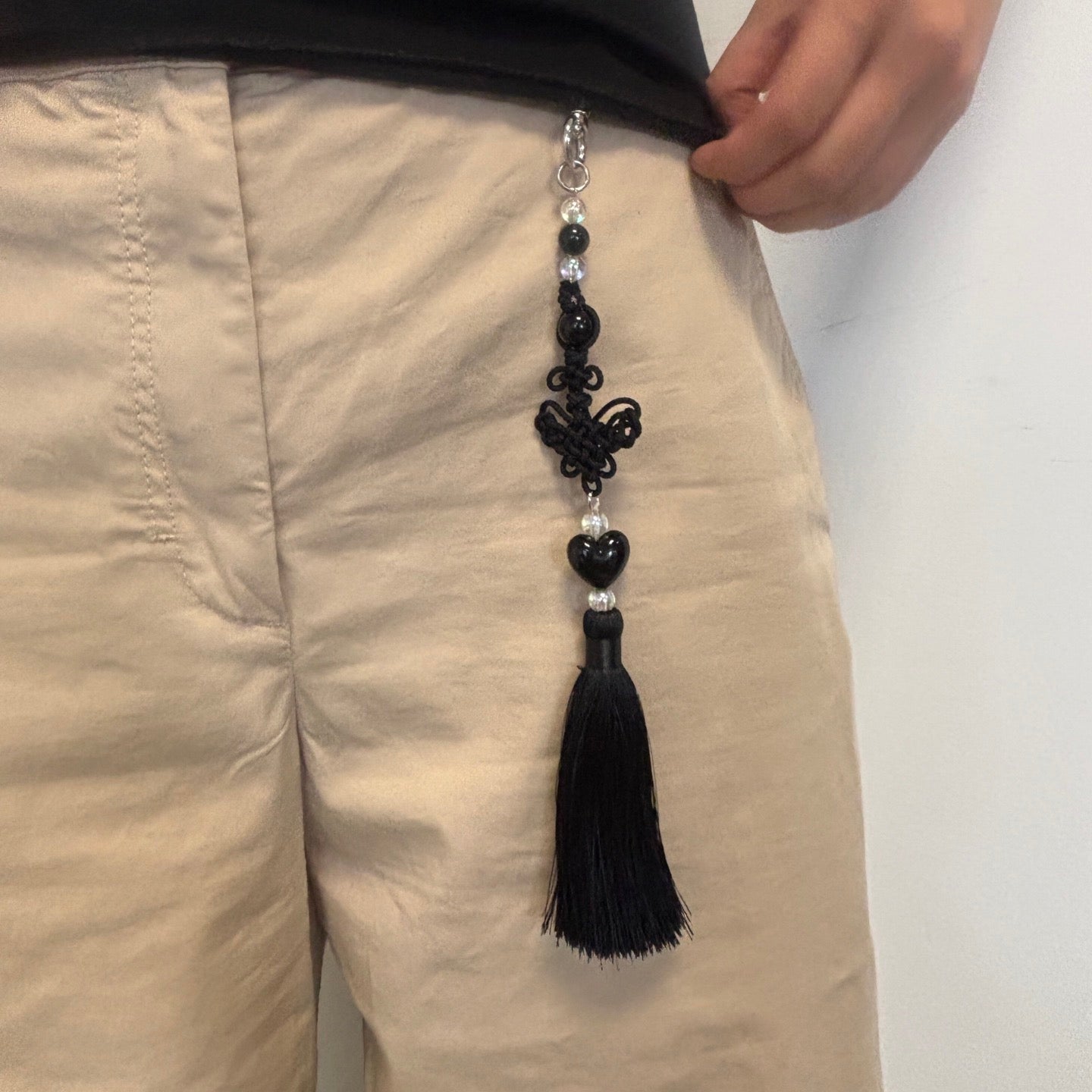 porte clé, noeud traditionnel coréen, noeud asiatique, papillon, coeur, accessoire hanbok