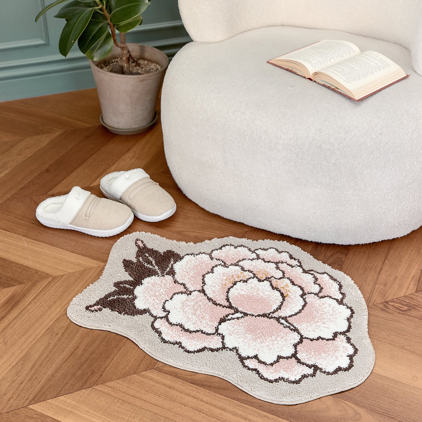 [Modèle d'Expo] Tapis Pivoine - Richesse et Prospérité