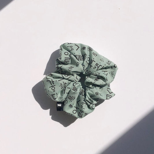 Chouchou Coréen Pochette Discrète - Vert