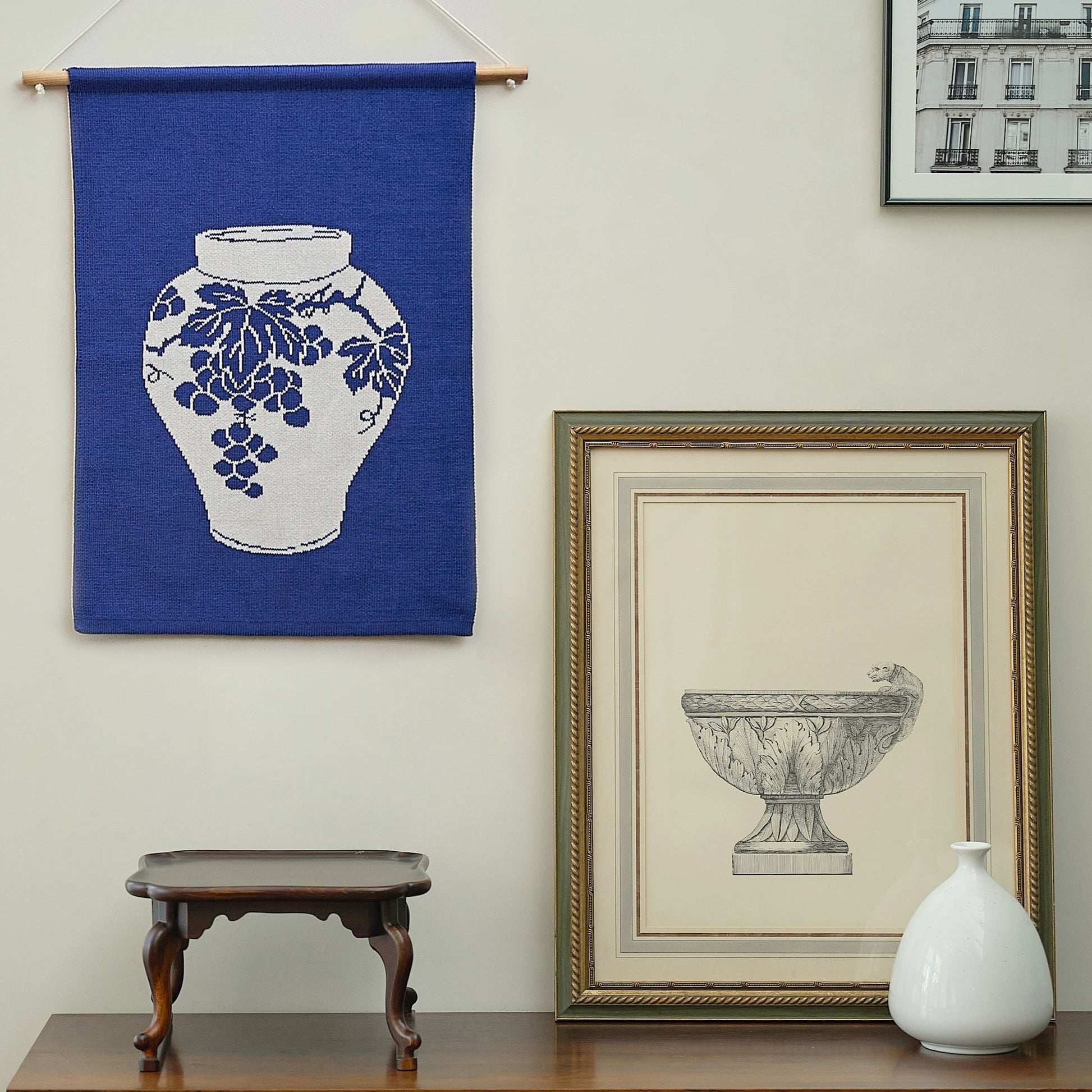 blue, dessin coréen, art coréen, décoration murale, fabric poster, affiche, lifestyle