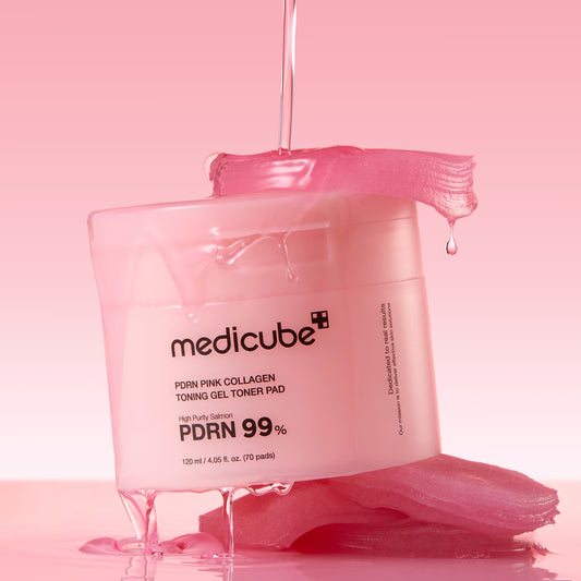 PDRN Pink Collagen Tonning Gel Toner Pad